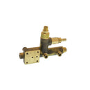 Sanremo water inlet valve body brass with vertical solenoid flange and three threaded ports
