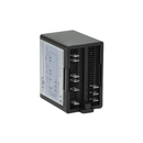Silver spade terminals on black Gicar control unit