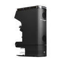 Black puqpress M6 with grinder on top with a metallic top on a white background