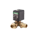Rancilio 220V Solenoid with Elbow for Classe 5 espresso machine, brass body, ASCO valve