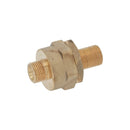 3/8 inch brass pump filter fitting with dual BSP threads for espresso machines