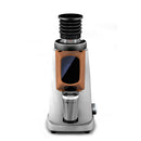 Front view of white AllGround ProBrew grinder with reddish-brown wood accent