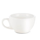 white cappiccuno cup and saucer