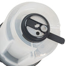 Close-up of Toddy Essential Brewer lid assembly showing black pour lever and Made in USA label