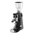 Fiorenzato F71 AK PRO manual doser espresso grinder in matte black with 71mm conical burrs and transparent hopper