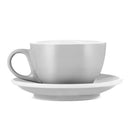 12 ounce grey latte and saucer set
