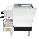 La Marzocco Linea Classic S side profile showing technical label and steam wand
