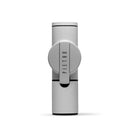 Oyster grey Pietro Pro manual coffee grinder with matte finish and side lever