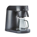 Ratio Four matte black drip coffee maker with smoked grey glass carafe
