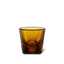 Amber faceted glass demitasse cup for espresso