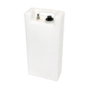 Polyethylene fresh water tank with Corny Keg quick connect fitting for espresso carts