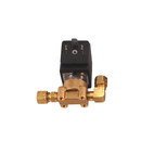 Rear view of Slayer espresso machine solenoid valve showing electrical terminals
