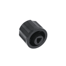Black Astoria Argenta water valve knob with vertical grip ridges and square internal drive slot