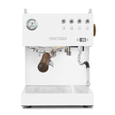 Front view of refurbished white Ascaso Steel DUO programmable espresso machine with PID display and pressure gauge