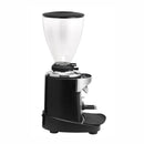 Side profile of Ceado E37R black espresso grinder showing compact design