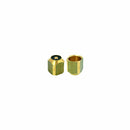 Brass hexagonal outlet valve gasket holder with black rubber gasket for Faema espresso machines
