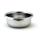 Stainless steel precision double portafilter basket, conical holes, 14/20 gram