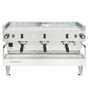 La Marzocco Linea Classic S 3-group semi-automatic espresso machine with stainless steel body and analog gauge