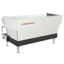 Angled side view of La Marzocco Linea Classic S espresso machine highlighting ventilation grilles and external component