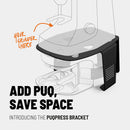 PUQpress M3 Bracket black L-shaped coffee grinder stand saves counter space