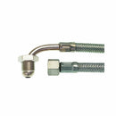 Rancilio 180cm stainless steel braided hose with elbow fitting and check valve