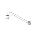 Nuova Simonelli Aurelia II upper sight glass pipe with hexagonal fittings and threaded connections