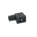 Small solenoid voltage connector with removable core