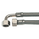 3/8 inch stainless steel braided flex hose with elbow, 200cm